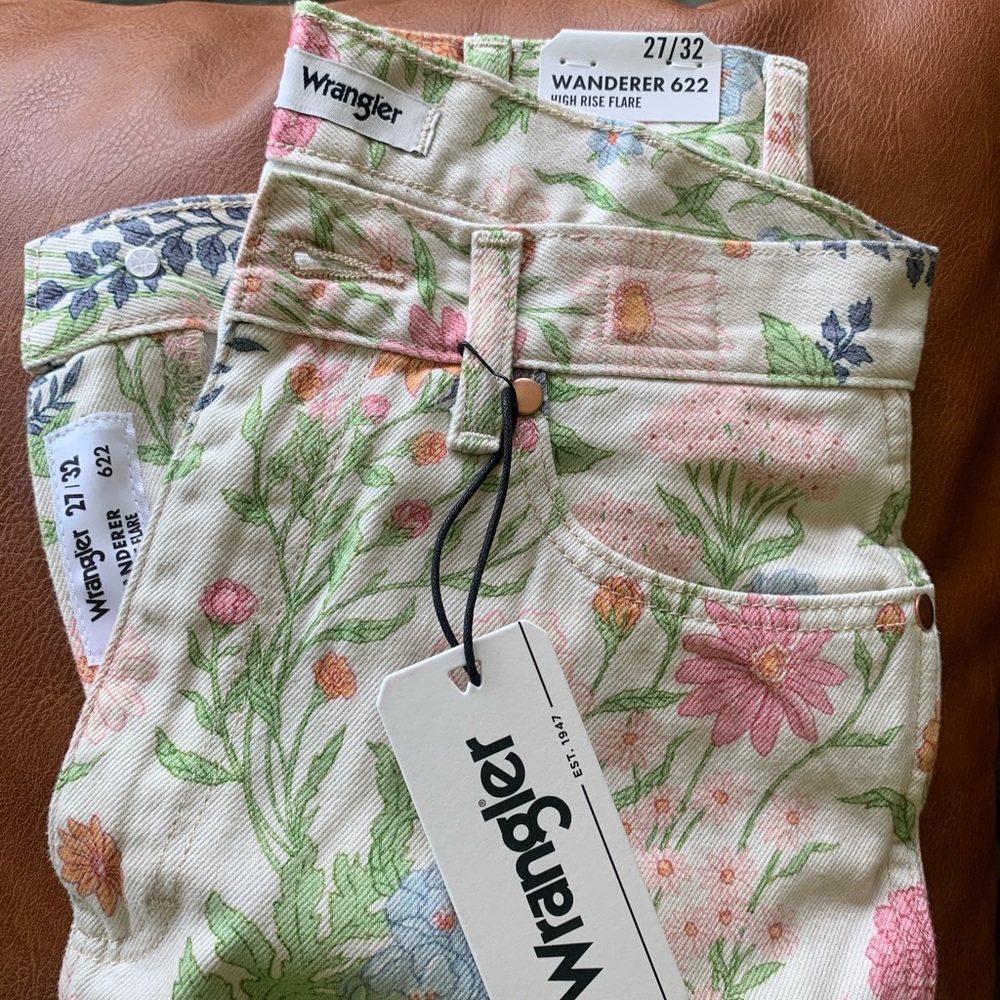 Floral Wrangler bell bottoms